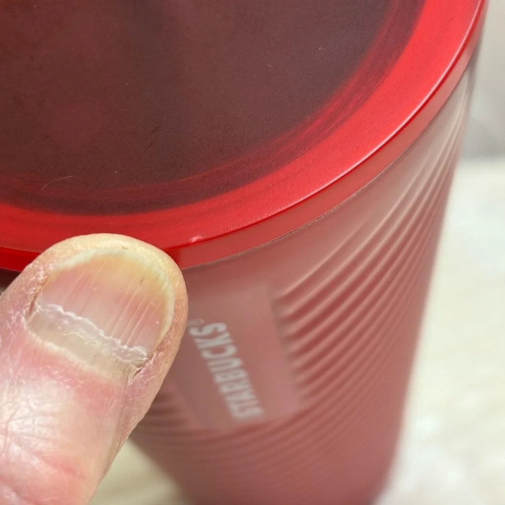 Starbucks Venti 24 oz Stainless Steel Spiral Red Tumbler
